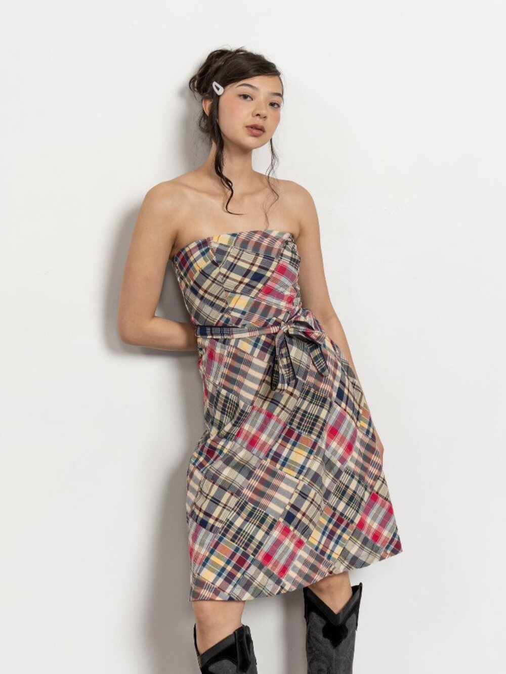 Patchwork COTTON Y2K 2000s Vintage Summer Sun Dresses, Xs